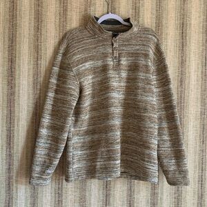Rowm Sweater Pullover Large Beige Sweater Fall Winter Casual Men or Women Style